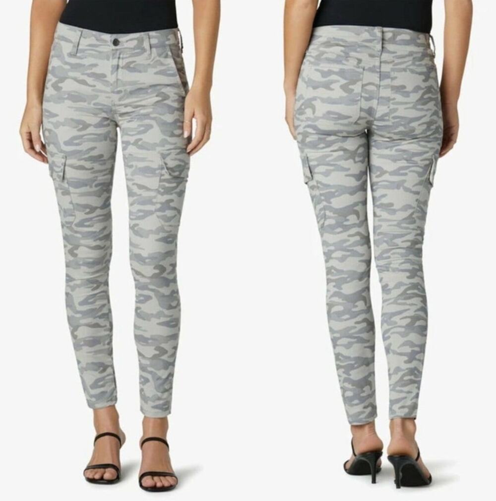 NWT Joes Jeans Women Skinny Cargo Ankle Pants Soft Grey Camouflage 23 Streetwear